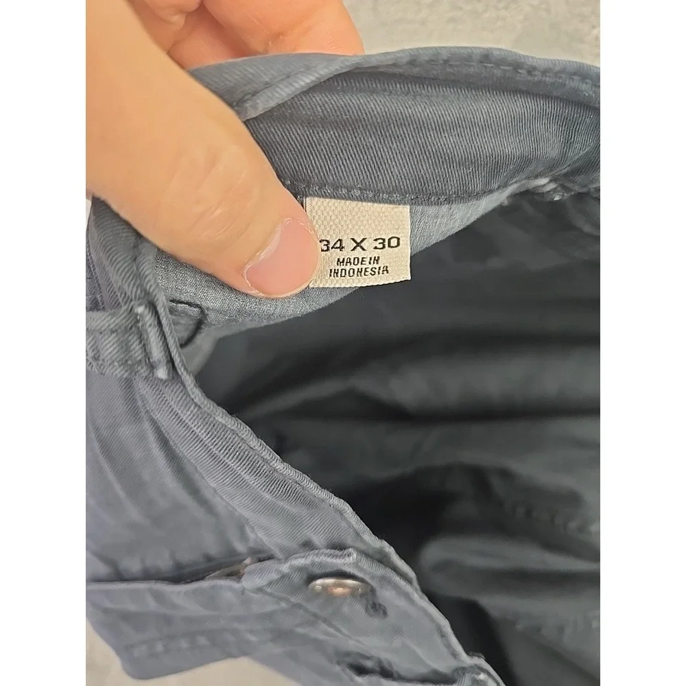 Flint and Tinder 365 Chino Pants Mens Size 34x28 Charcoal Gray Straight‎ Fit